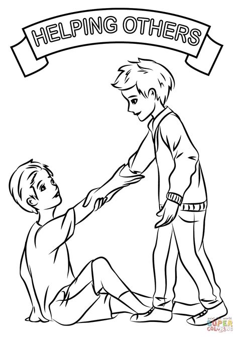 drawing helping others